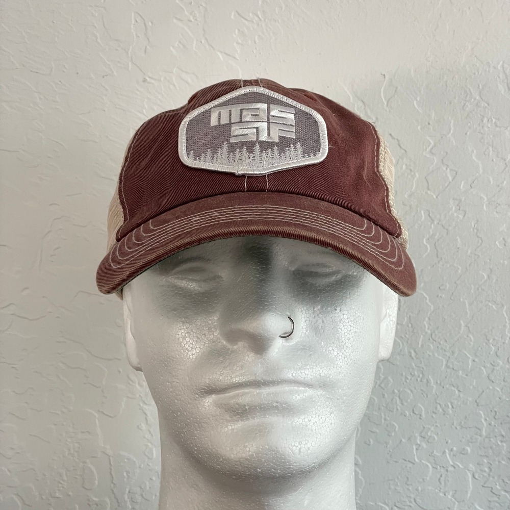 MASSIF Tactical Trucker Hat Brown Canvas Mesh Logo Patch Snapback‎ Hunting Work